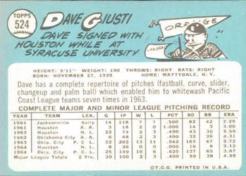 Dave Giusti  baseball card collectible - Main Image 2