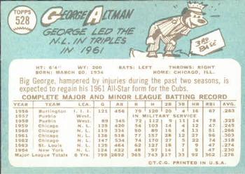 George Altman  baseball card collectible - Main Image 2