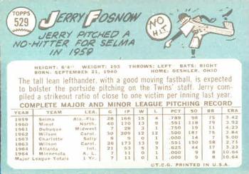 Jerry Fosnow  baseball card collectible - Main Image 2