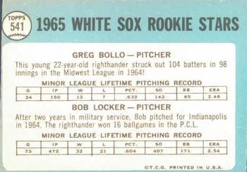 White Sox 1965 Rookie Stars (Greg Bollo / Bob Locker)  baseball card collectible - Main Image 2