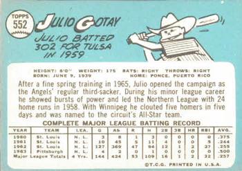 Julio Gotay  baseball card collectible - Main Image 2
