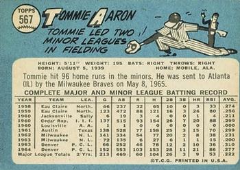 Tommie Aaron  baseball card collectible - Main Image 2