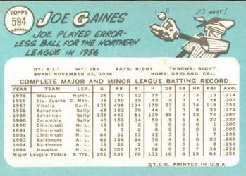 Joe Gaines  baseball card collectible - Main Image 2