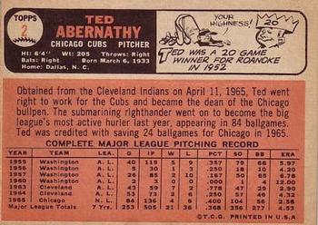 Ted Abernathy  baseball card collectible - Main Image 2