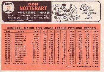 Don Nottebart  baseball card collectible - Main Image 2