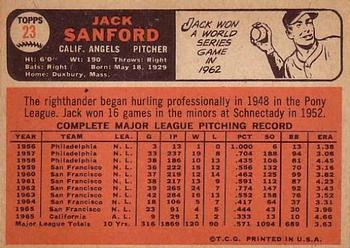 Jack Sanford  baseball card collectible - Main Image 2