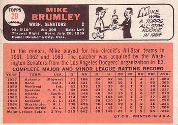 Mike Brumley  baseball card collectible - Main Image 2