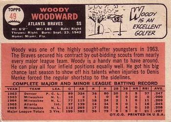 Woody Woodward  baseball card collectible - Main Image 2