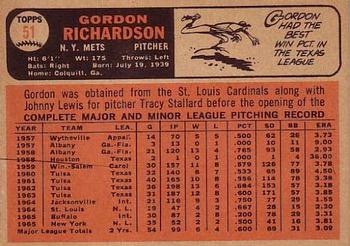 Gordon Richardson  baseball card collectible - Main Image 2