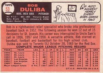 Bob Duliba  baseball card collectible - Main Image 2