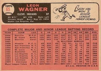 Leon Wagner  baseball card collectible - Main Image 2