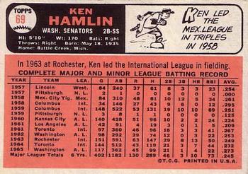 Ken Hamlin  baseball card collectible - Main Image 2