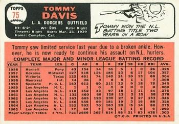 Tommy Davis  baseball card collectible - Main Image 2