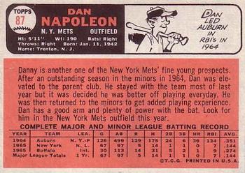 Dan Napoleon  baseball card collectible - Main Image 2