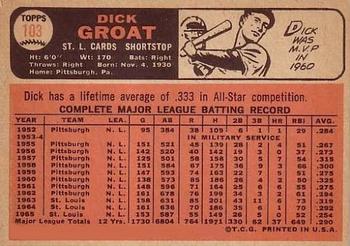 Dick Groat  baseball card collectible - Main Image 2