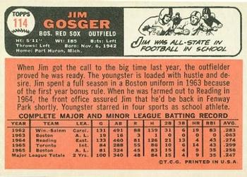 Jim Gosger  baseball card collectible - Main Image 2