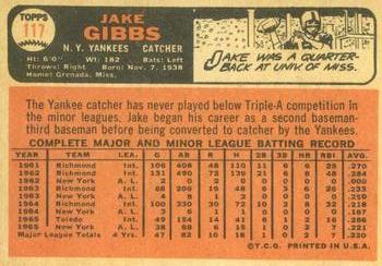 Jake Gibbs  baseball card collectible - Main Image 2