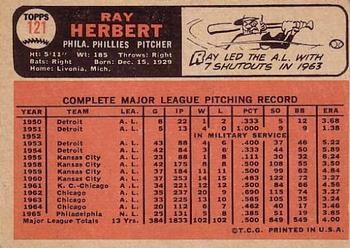 Ray Herbert  baseball card collectible - Main Image 2