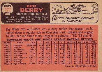 Ken Berry  baseball card collectible - Main Image 2