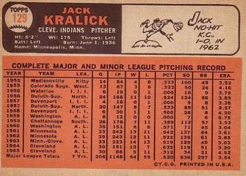Jack Kralick  baseball card collectible - Main Image 2