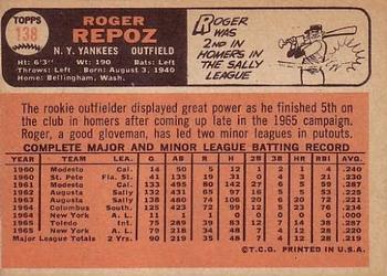 Roger Repoz  baseball card collectible - Main Image 2
