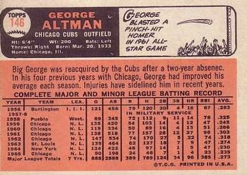 George Altman  baseball card collectible - Main Image 2