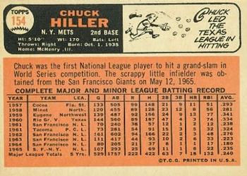 Chuck Hiller  baseball card collectible - Main Image 2