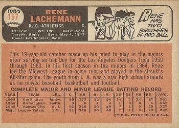 Rene Lachemann  baseball card collectible - Main Image 2