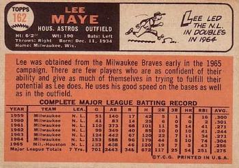 Lee Maye  baseball card collectible - Main Image 2