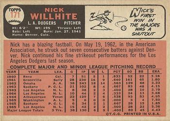 Nick Willhite  baseball card collectible - Main Image 2