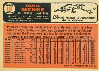 Denis Menke  baseball card collectible - Main Image 2