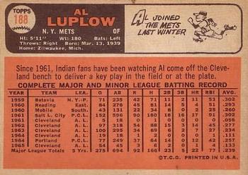 Al Luplow  baseball card collectible - Main Image 2
