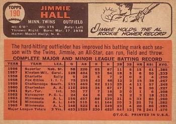 Jimmie Hall  baseball card collectible - Main Image 2