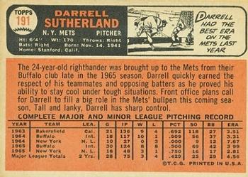 Darrell Sutherland  baseball card collectible - Main Image 2
