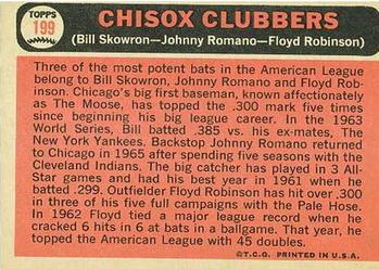 ChiSox Clubbers (Bill Skowron / Johnny Romano / Floyd Robinson)  baseball card collectible - Main Image 2