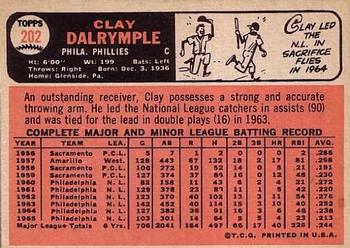 Clay Dalrymple  baseball card collectible - Main Image 2