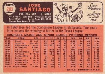Jose Santiago  baseball card collectible - Main Image 2