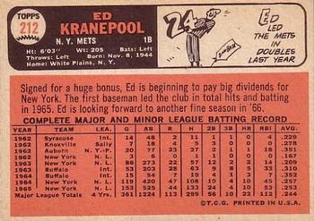 Ed Kranepool  baseball card collectible - Main Image 2
