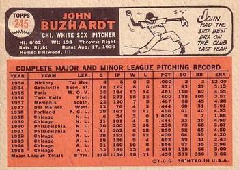 John Buzhardt  baseball card collectible - Main Image 2