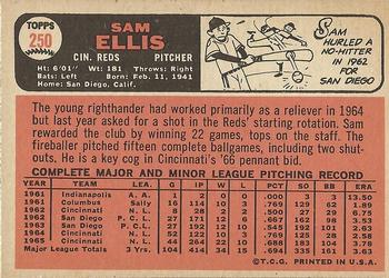 Sam Ellis  baseball card collectible - Main Image 2