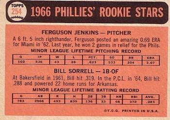 Phillies 1966 Rookie Stars (Ferguson Jenkins / Bill Sorrell)  baseball card collectible - Main Image 2