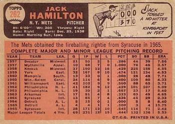 Jack Hamilton  baseball card collectible - Main Image 2