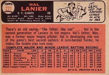 Hal Lanier  baseball card collectible - Main Image 2