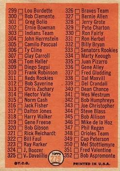 4th Series Checklist: 265-352  baseball card collectible - Main Image 2