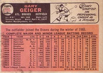 Gary Geiger  baseball card collectible - Main Image 2