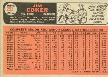 Jim Coker  baseball card collectible - Main Image 2