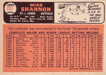 Mike Shannon  baseball card collectible - Main Image 2