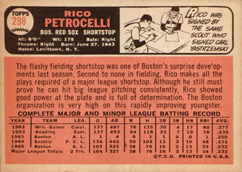 Rico Petrocelli  baseball card collectible - Main Image 2