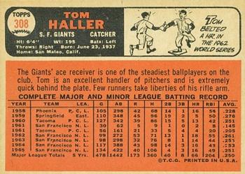 Tom Haller  baseball card collectible - Main Image 2