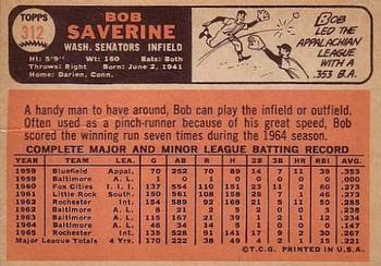 Bob Saverine  baseball card collectible - Main Image 2